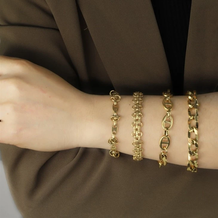 Bold Flat Curb Link Chain Bracelet price